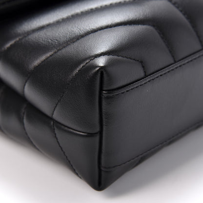 Saint Laurent Calfskin Y Quilted Monogram Toy Loulou Crossbody Bag Black 5 of 11