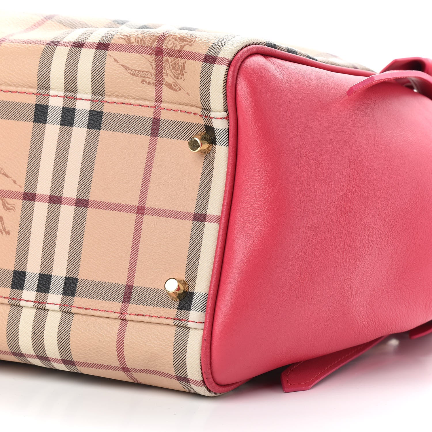 Burberry Haymarket Check Bow Canterbury Tote Pink 6 of 11