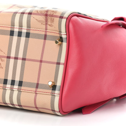 Burberry Haymarket Check Bow Canterbury Tote Pink 6 of 11