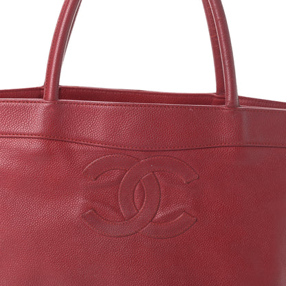 Chanel Caviar CC Tote Red 9 of 11
