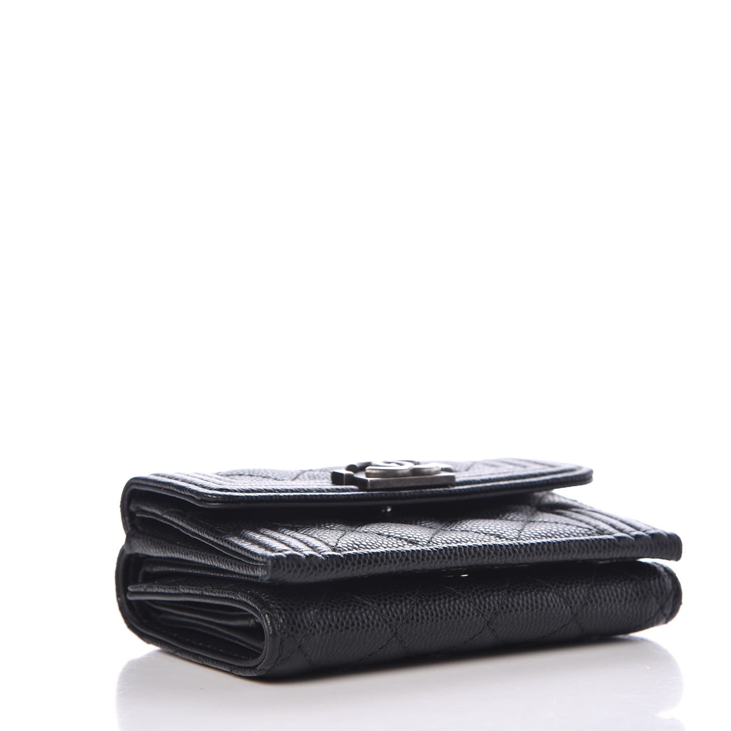 Chanel Caviar Quilted Small Boy Flap Wallet Black 4 of 9