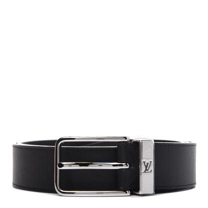 Louis Vuitton Calfskin 35mm Pont Neuf Belt 105 42 Black 1 of 9