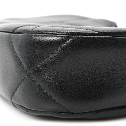 Chanel Lambskin Quilted Chanel 19 Hobo Clutch With Chain Black 10 of 11