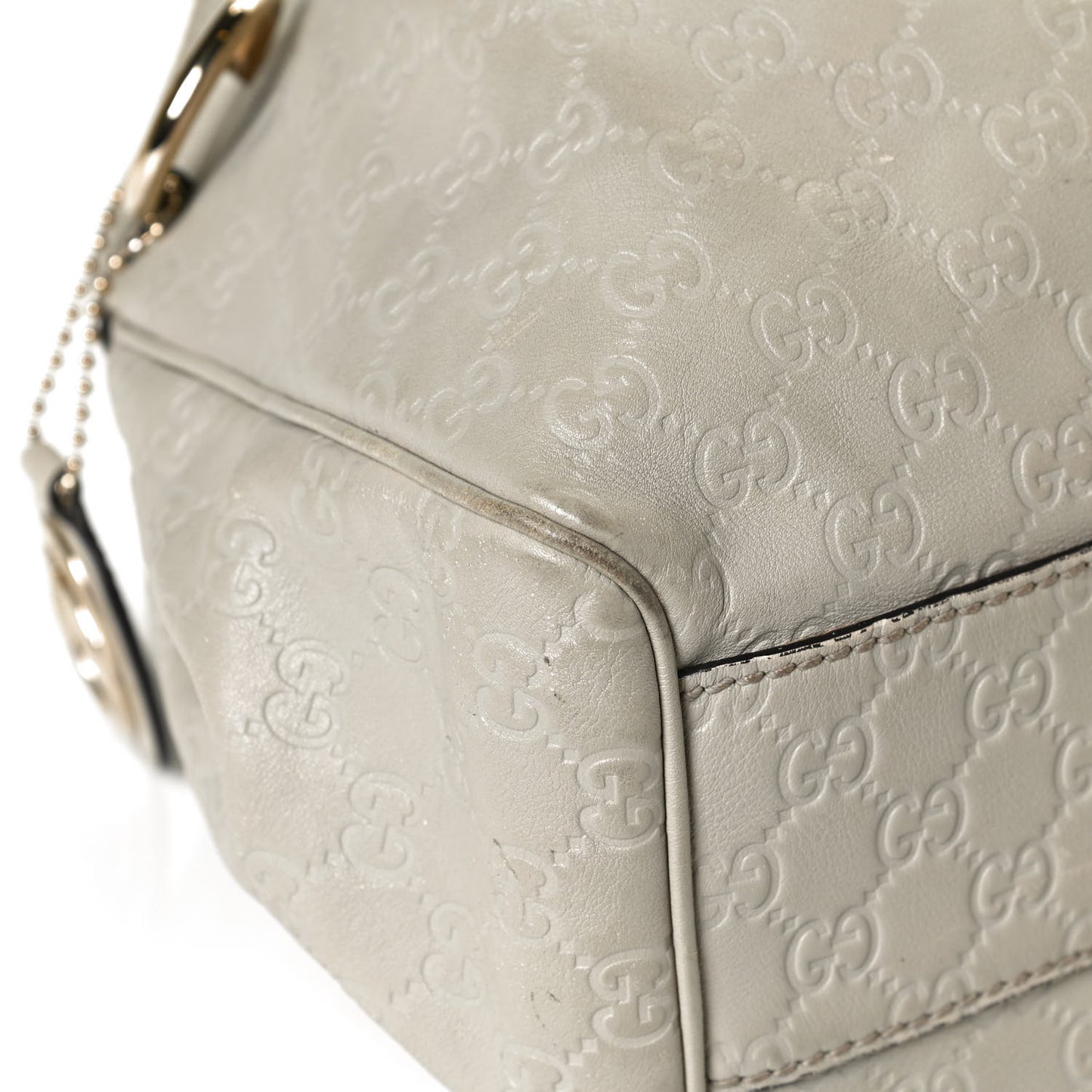 Guccissima Medium Sukey Tote Mystic White