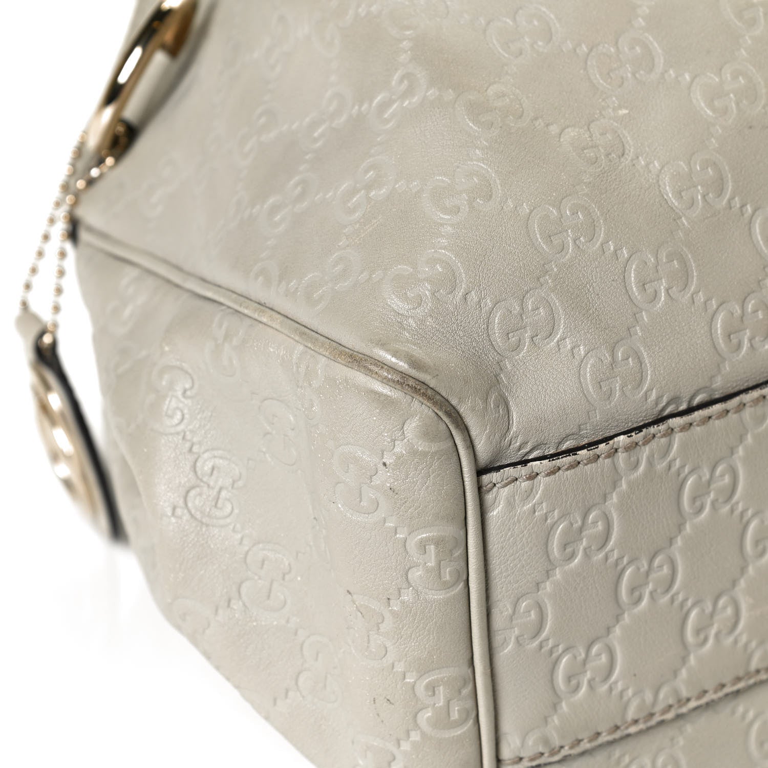 Gucci Guccissima Medium Sukey Tote Mystic White 12 of 13