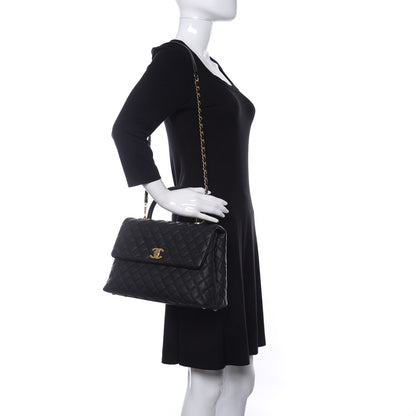 Chanel Caviar Quilted Medium Coco Handle Flap Black 2 of 10