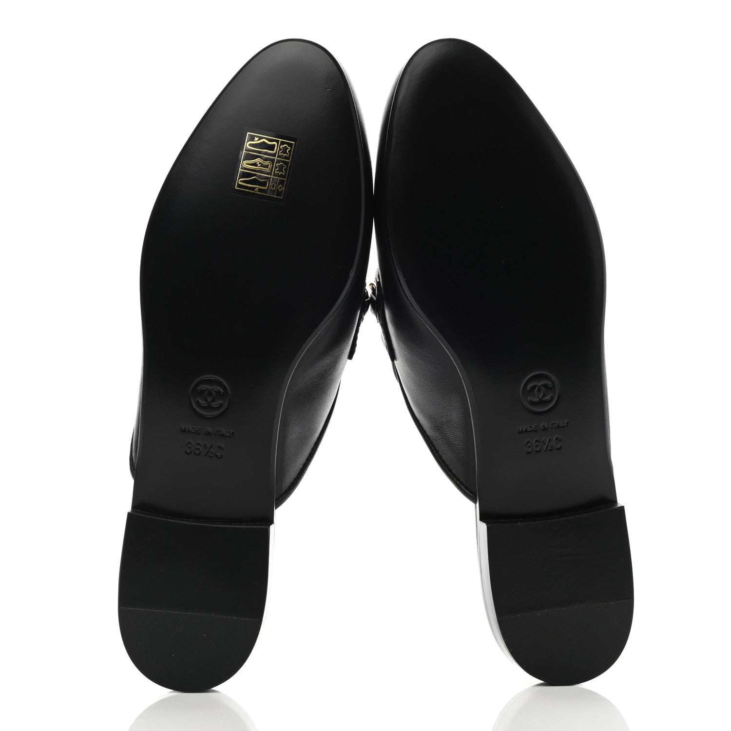 Chanel Lambskin Chain CC Mules 36.5 Black 5 of 8