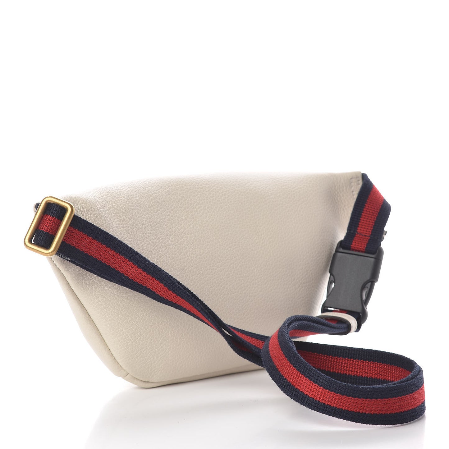 Grained Calfskin Small Logo Belt Bag White