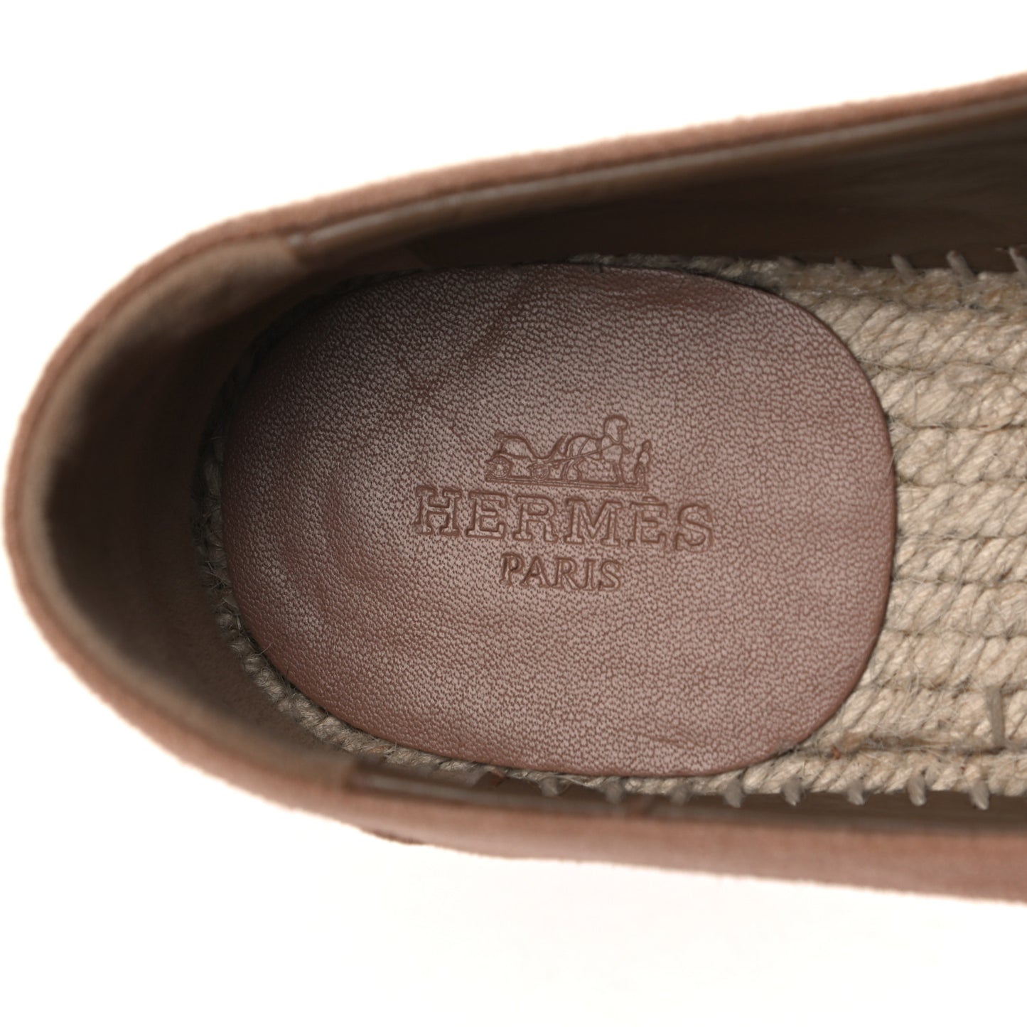 Suede Calfskin Womens Trip Espadrilles 36 Bois de Santal