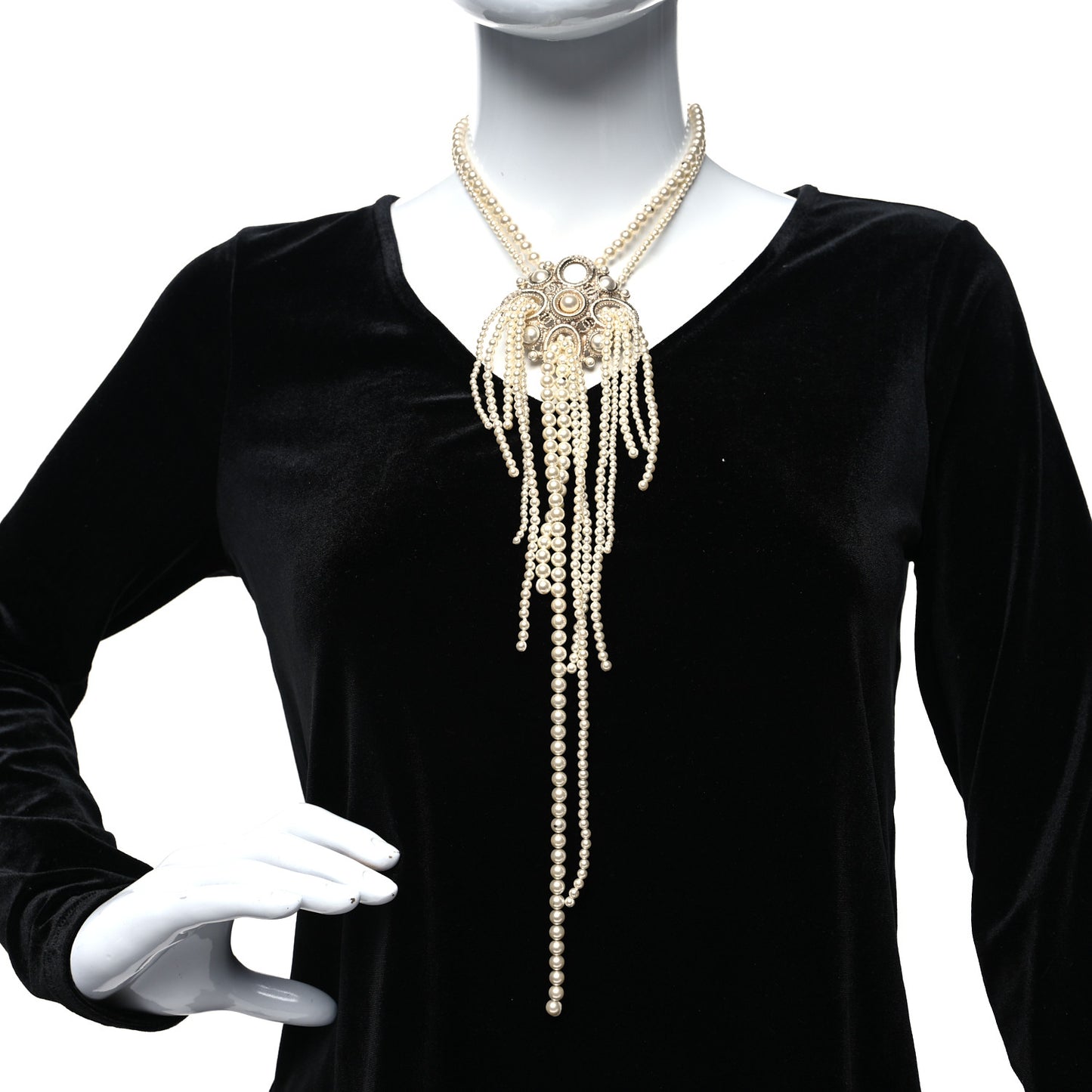 Pearl CC Multi Strand Necklace
