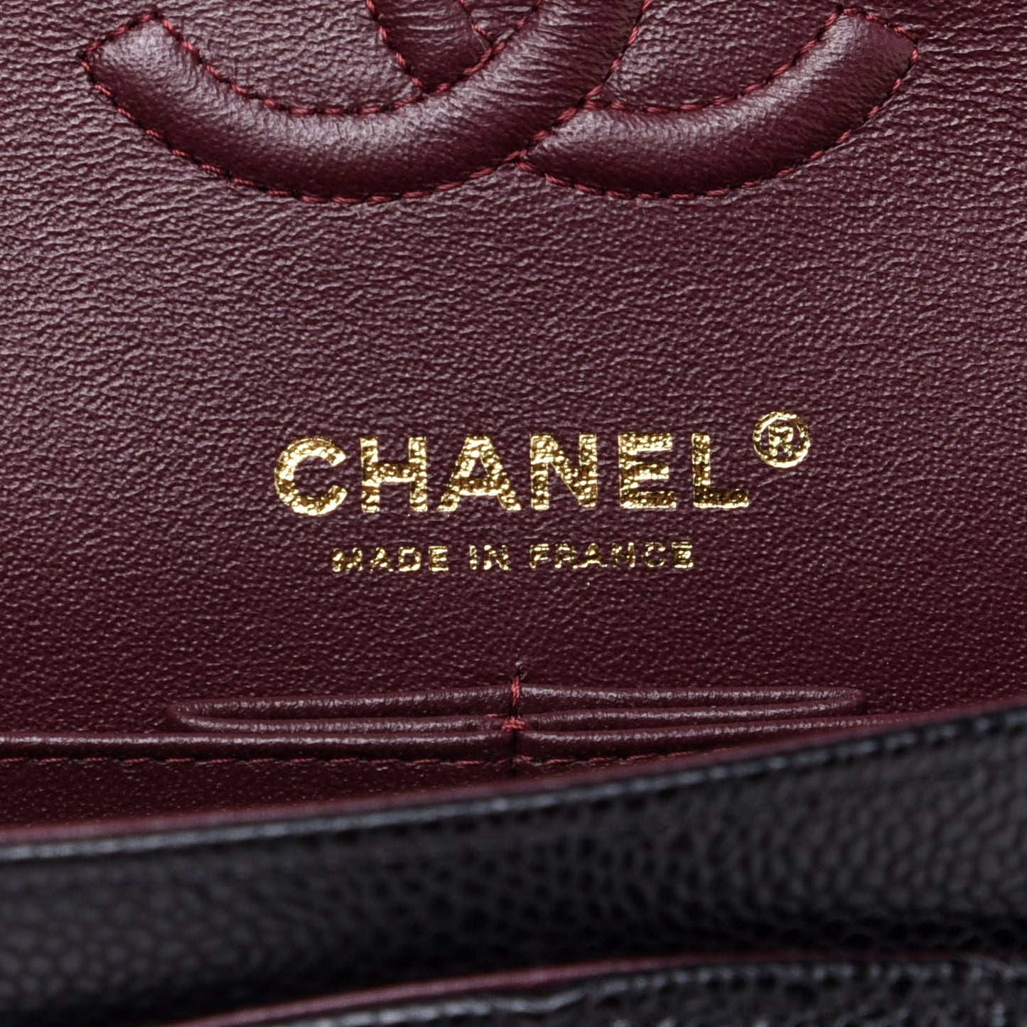 Caviar Quilted Small Double Flap Black