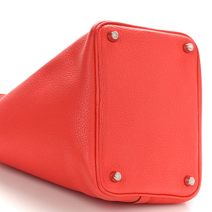 Hermes Taurillon Clemence Picotin Lock 18 PM Rouge Pivoine 7 of 8