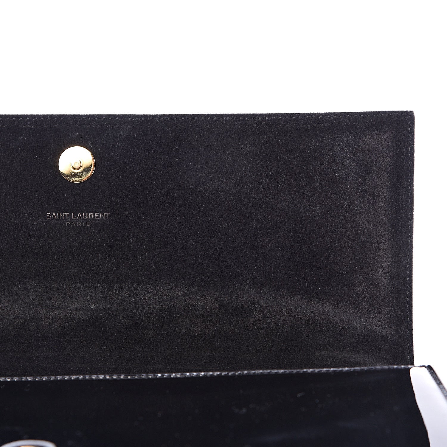 Saint Laurent Patent Classic Monogram Cassandre Clutch Black 9 of 11