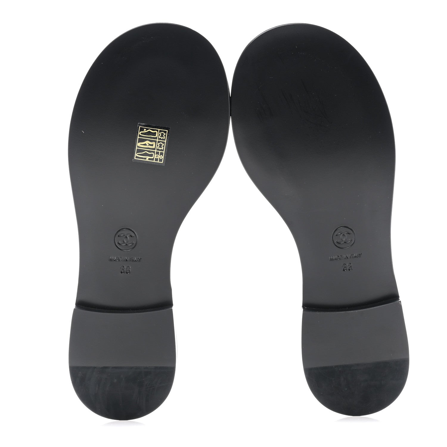 Chanel Lambskin Crystal Baguette CC Thong Sandals 38 Black 5 of 8