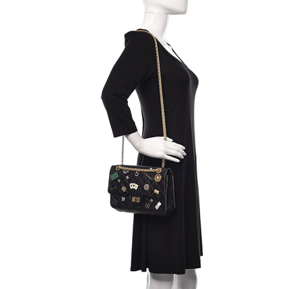 Chanel Aged Calfskin Quilted Casino 2.55 Reissue 225 Flap Black 2 of 10