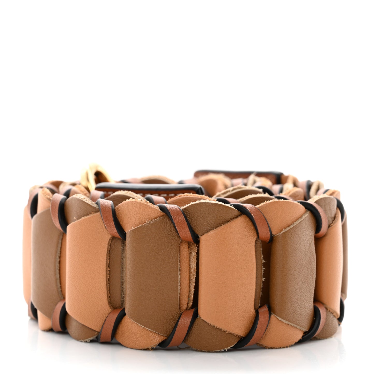 Calfskin Circles Loop Strap Dark Oak