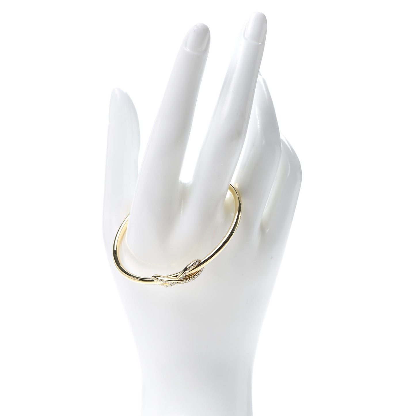 18K Yellow Gold Diamond Infinity Cuff Bracelet