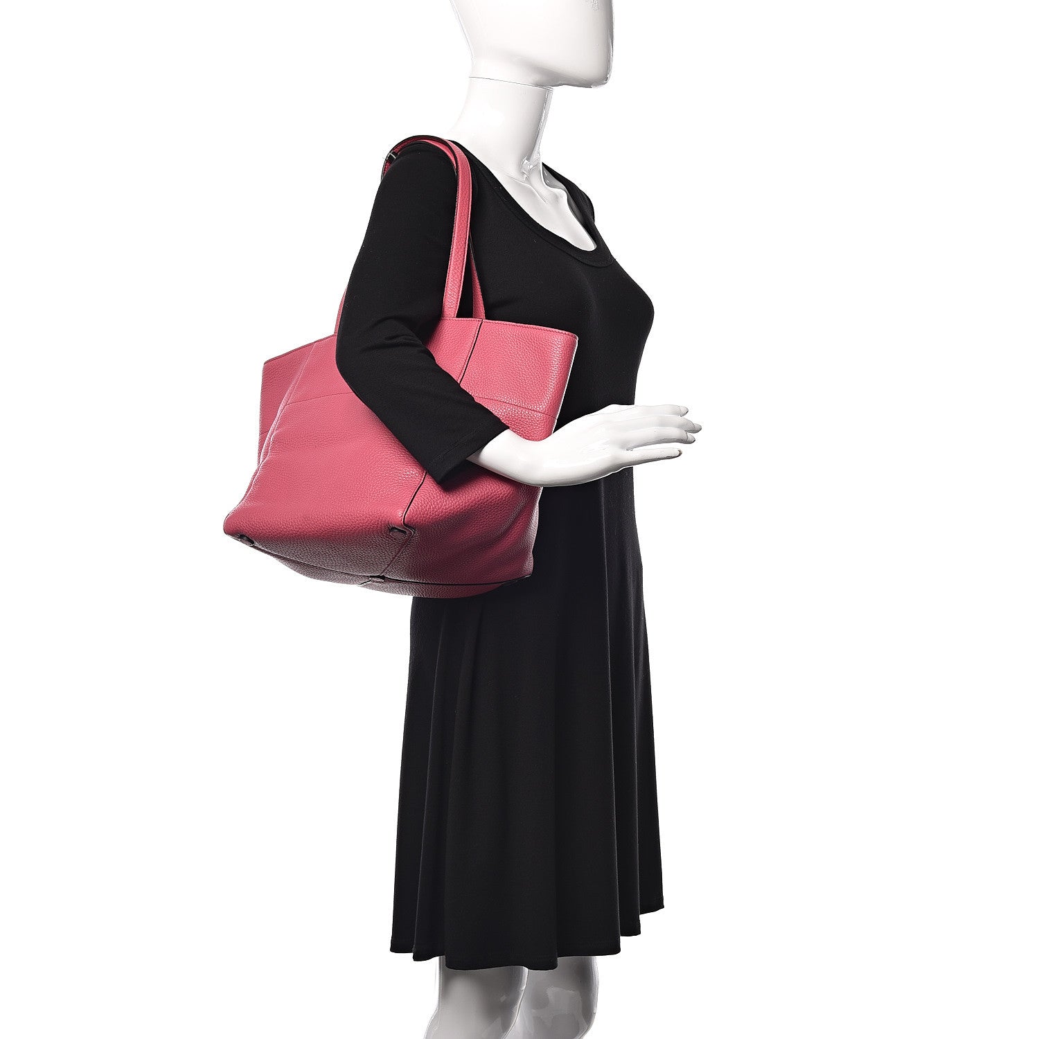 Prada Vitello Daino Shopping Tote Peonia 2 of 11