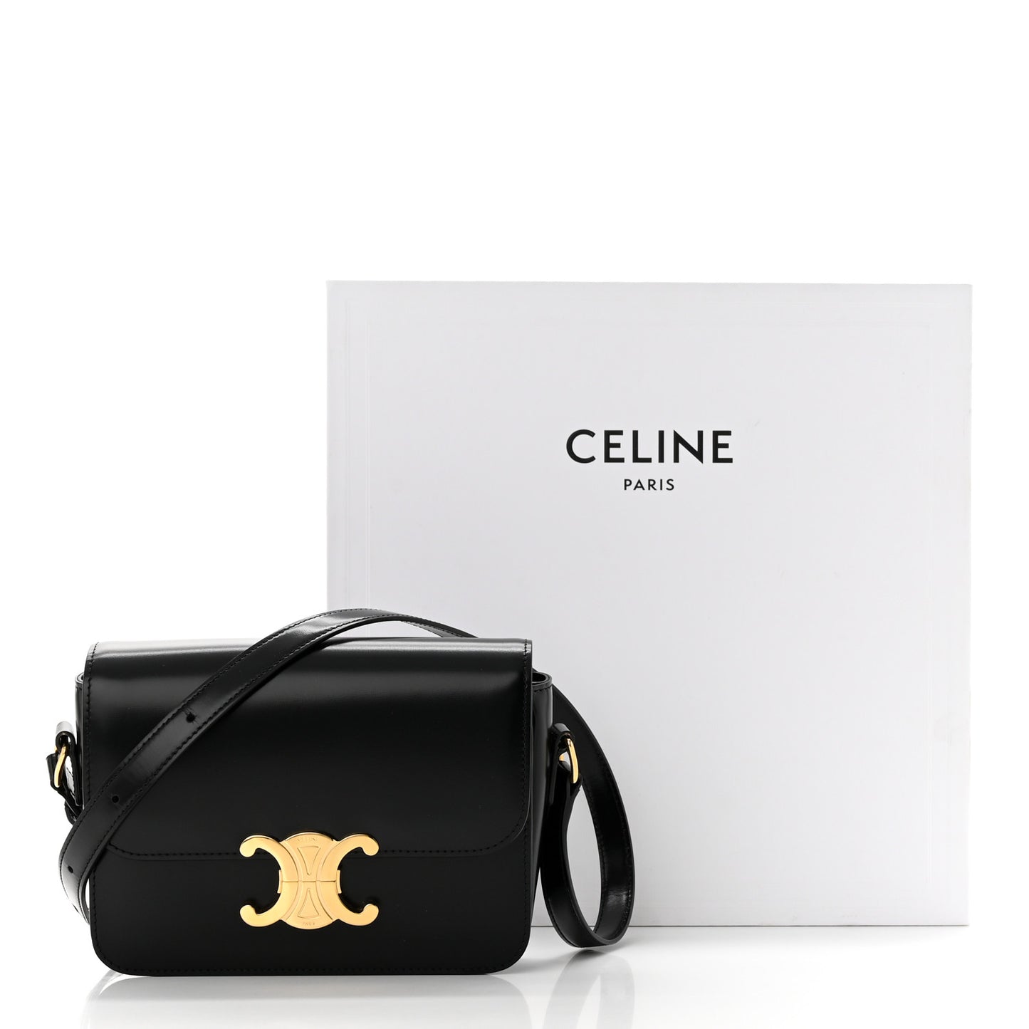 Shiny Calfskin Teen Triomphe Black