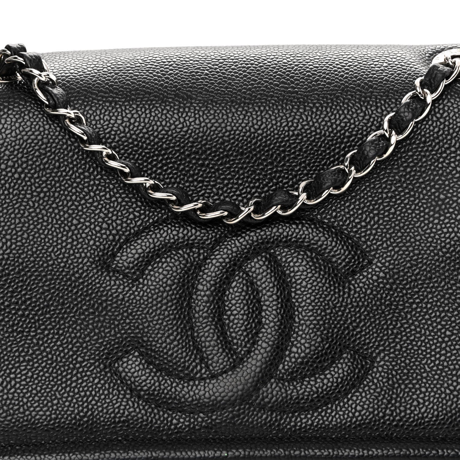 Chanel Caviar Medium Timeless CC Flap Navy Blue 7 of 9