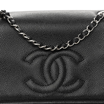 Chanel Caviar Medium Timeless CC Flap Navy Blue 7 of 9