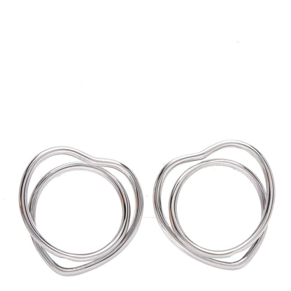 Hermes Sterling Silver Vertige Coeur PM Earrings 1 of 5
