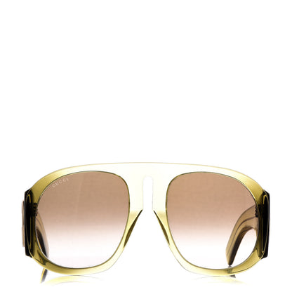 Gucci Oversized Aviator Sunglasses GG0152S Yellow 2 of 6