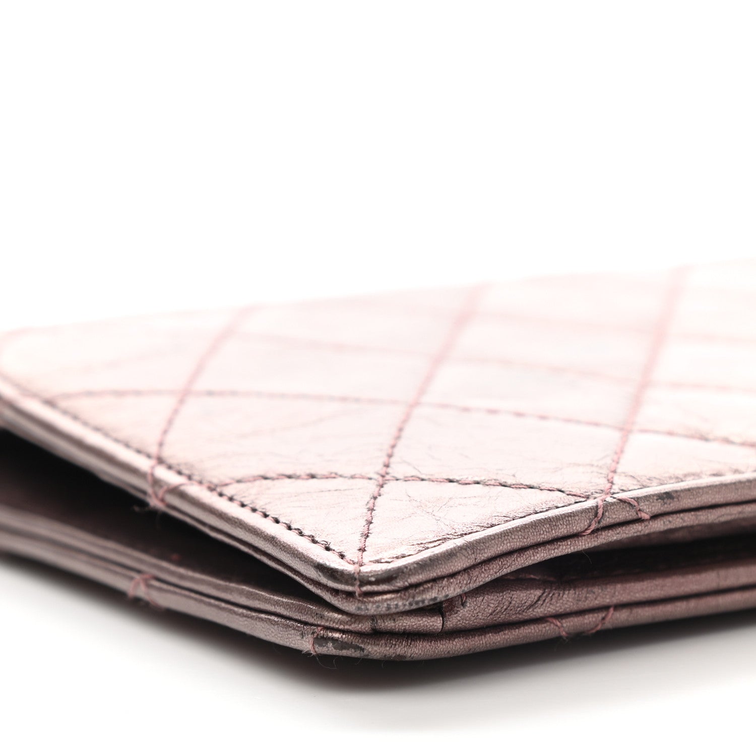 Chanel Aged Calfskin Quilted Reissue 2.55 Yen Wallet Purple 11 of 14