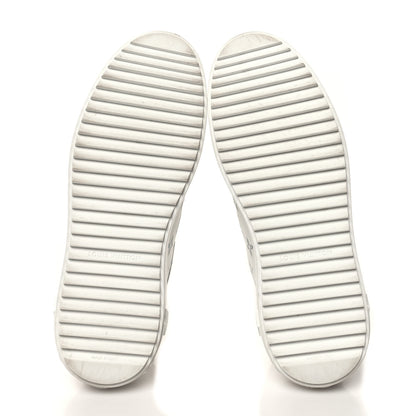 Louis Vuitton Calfskin Monogram Debossed Time Out Sneakers 40 White Silver 5 of 9