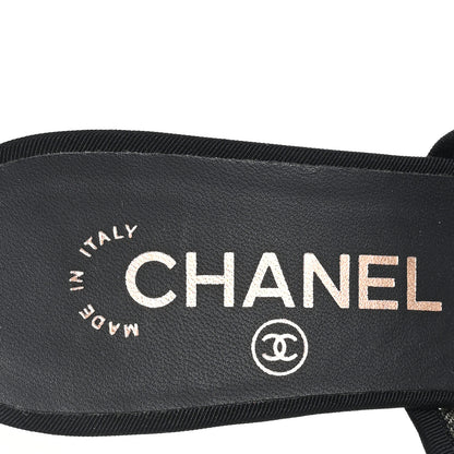 Chanel Mesh Grosgrain CC Mules 37 Black 37 8 of 8