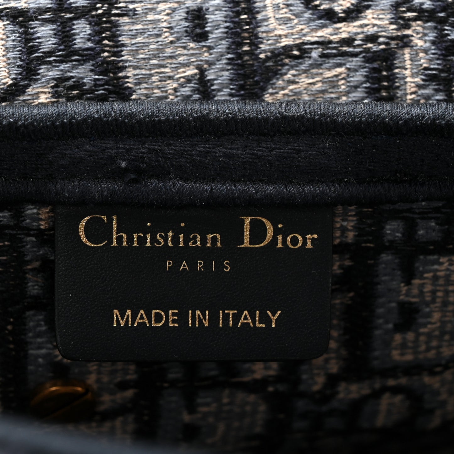 Oblique Embroidered Saddle Bag Blue