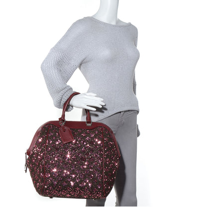 Louis Vuitton Sequin Monogram Sunshine Express North South Burgundy 2 of 9
