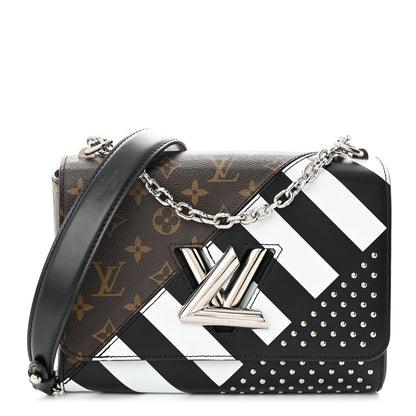 Louis Vuitton Calfskin Monogram Studded Twist Shoulder Bag MM 3 of 11