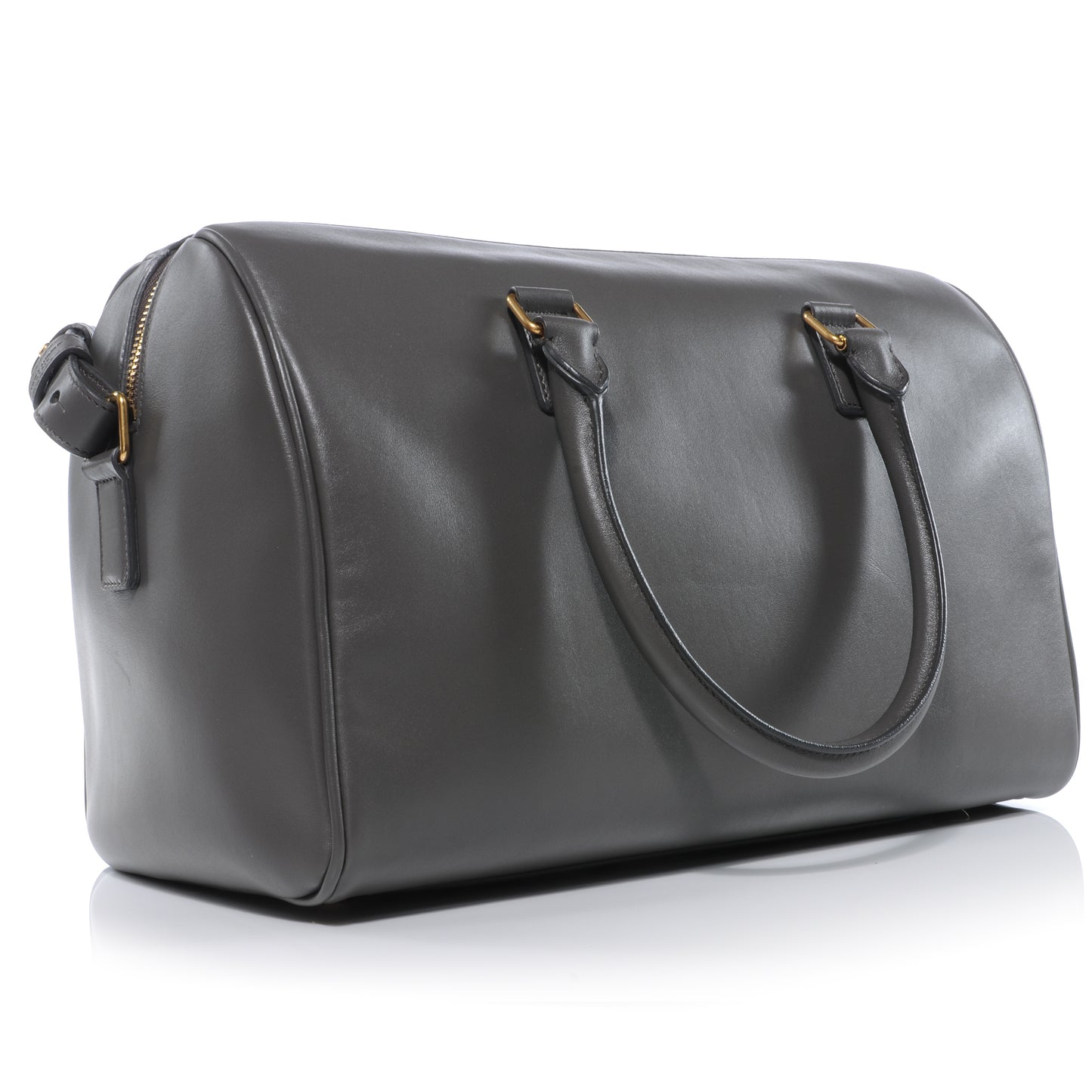 Leather Classic Duffle 6 Bag Gray