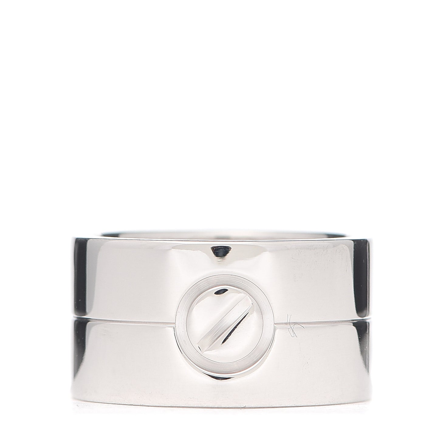 18K White Gold 12mm Wide LOVE Ring 57 8