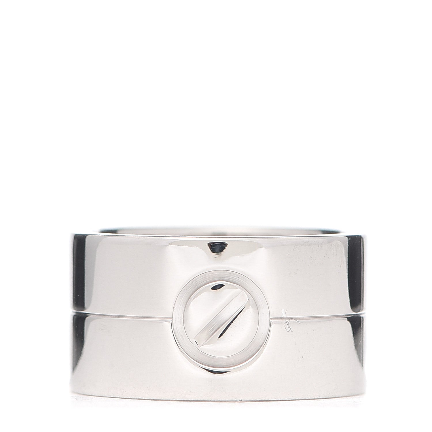 Cartier 18K White Gold 12mm Wide LOVE Ring 57 8 1 of 5
