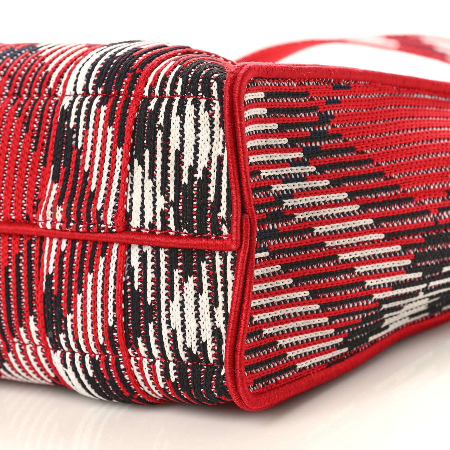 Burberry Knitted Check Mini Tote Scarlet 10 of 10