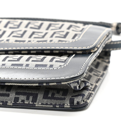 Fendi Zucchino Shoulder Bag Navy 8 of 8