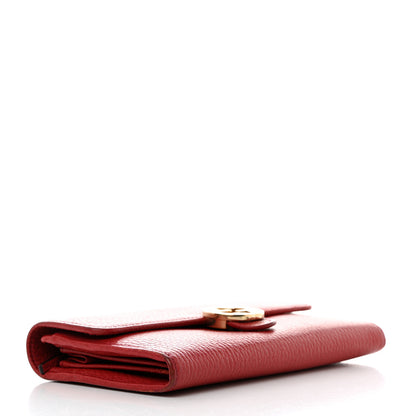Gucci Dollar Calfskin Interlocking G Continental Wallet Red 8 of 14