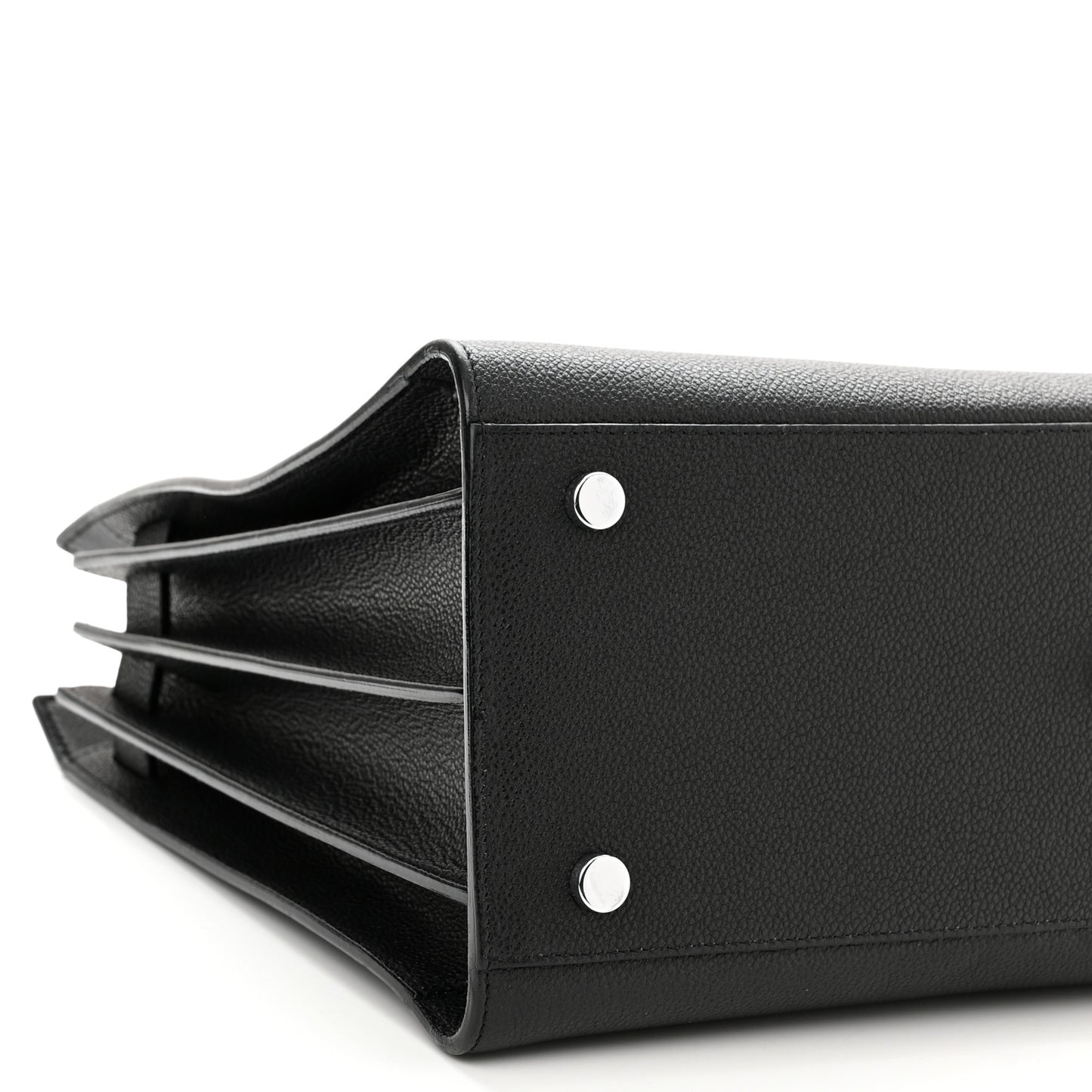 Grained Calfskin Small Sac De Jour Black