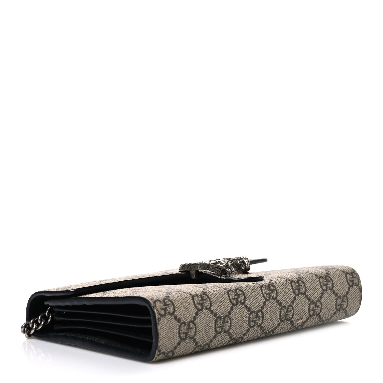 Gucci GG Supreme Monogram Mini Dionysus Chain Wallet Beige Black 4 of 10