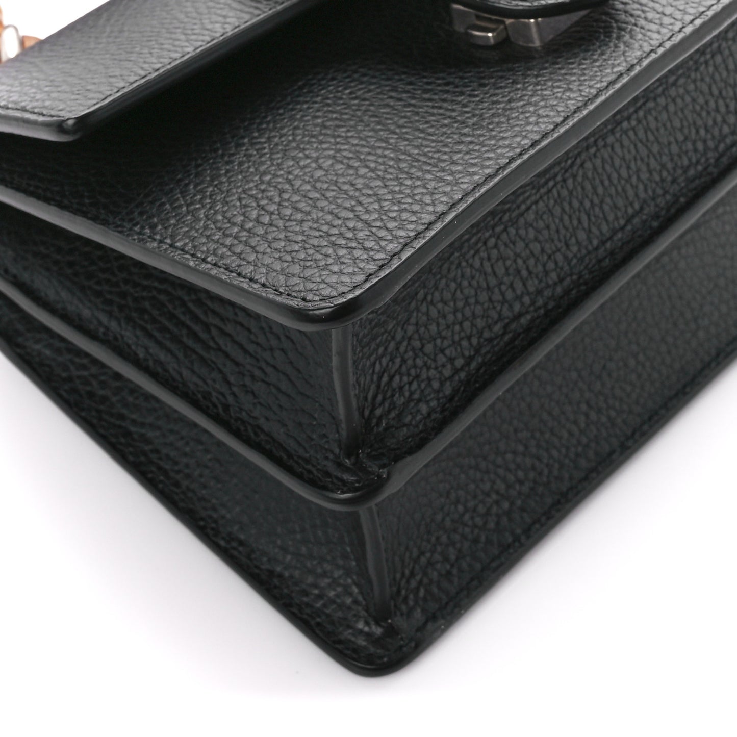 Dollar Calfskin Crystal Web Mini Dionysus Bamboo Top Handle Bag Black Black Diamond