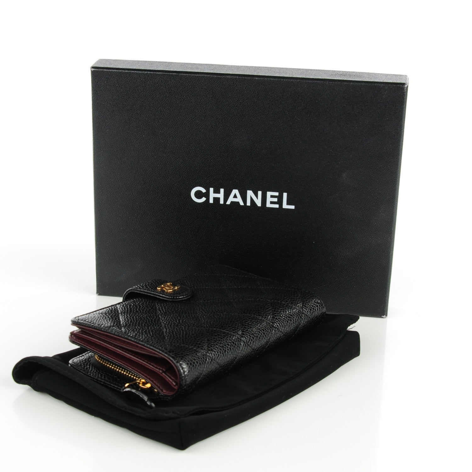 Chanel Caviar Quilted Zipped Pocket Wallet Black 4 of 8