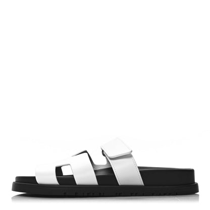 Hermes Calfskin Womens Chypre Sandals 36 White 1 of 9