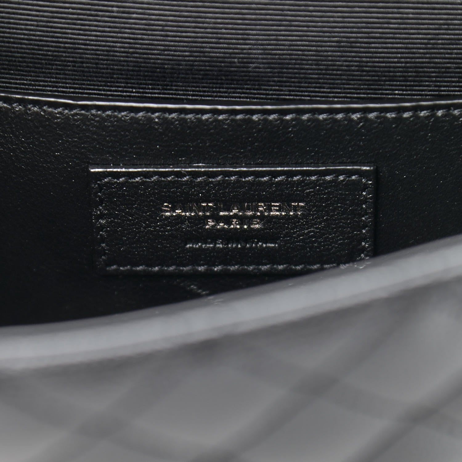 Saint Laurent Grain De Poudre Textured Mixed Matelasse Triquilt Small Monogram Satchel Black 6 of 10