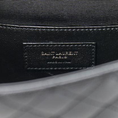 Saint Laurent Grain De Poudre Textured Mixed Matelasse Triquilt Small Monogram Satchel Black 6 of 10