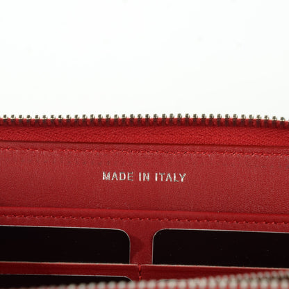 Chanel Alligator Large Gusset Zip Around Wallet Red 7 of 8