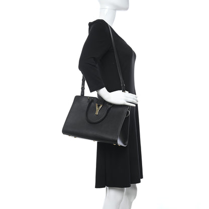 Saint Laurent Textured Calfskin Small Classic Y Cabas Black 2 of 11