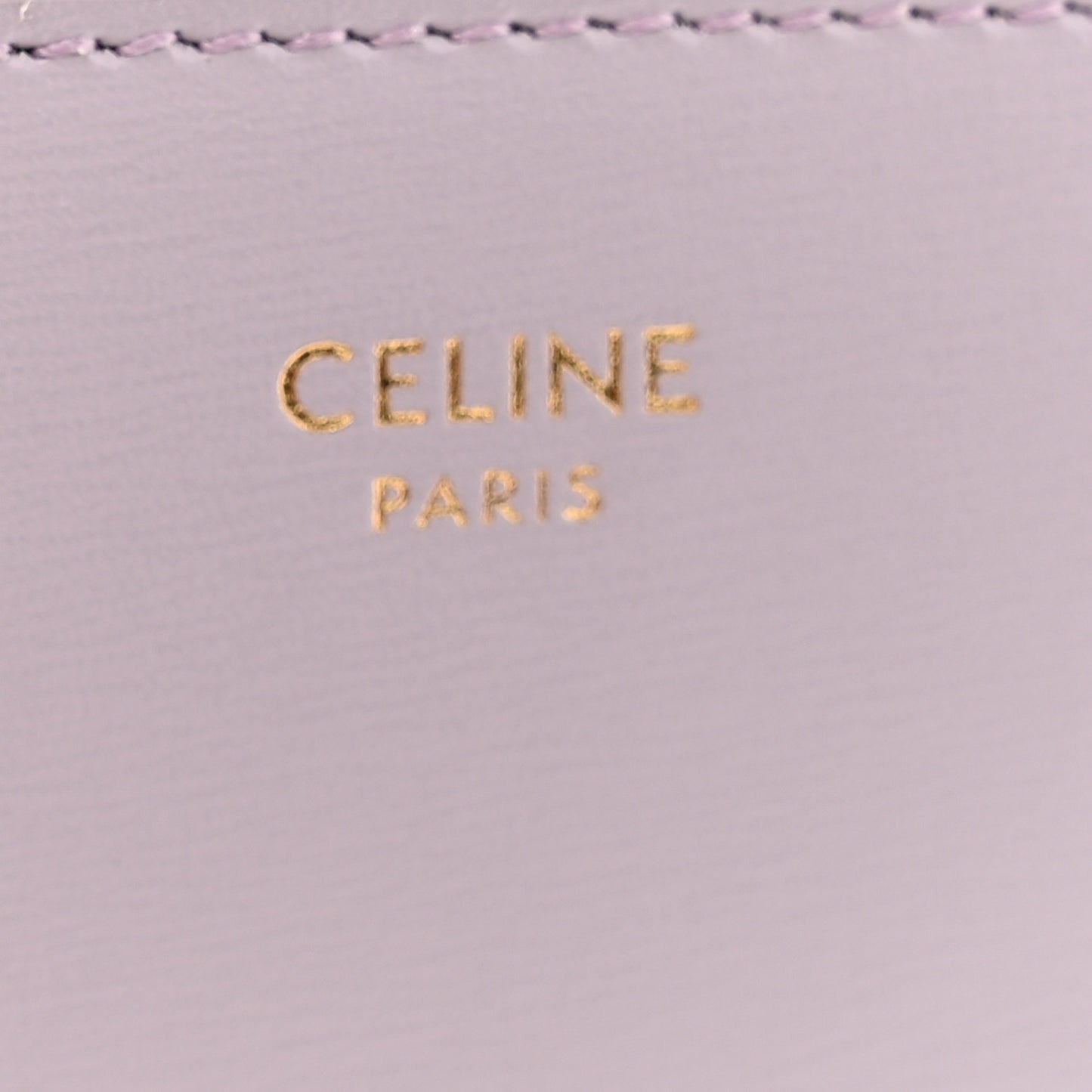 Shiny Calfskin Triomphe Margo Wallet on Chain Light Lavender