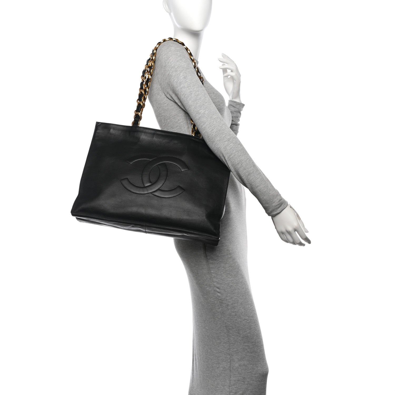 Chanel Lambskin CC Tote Black 2 of 11